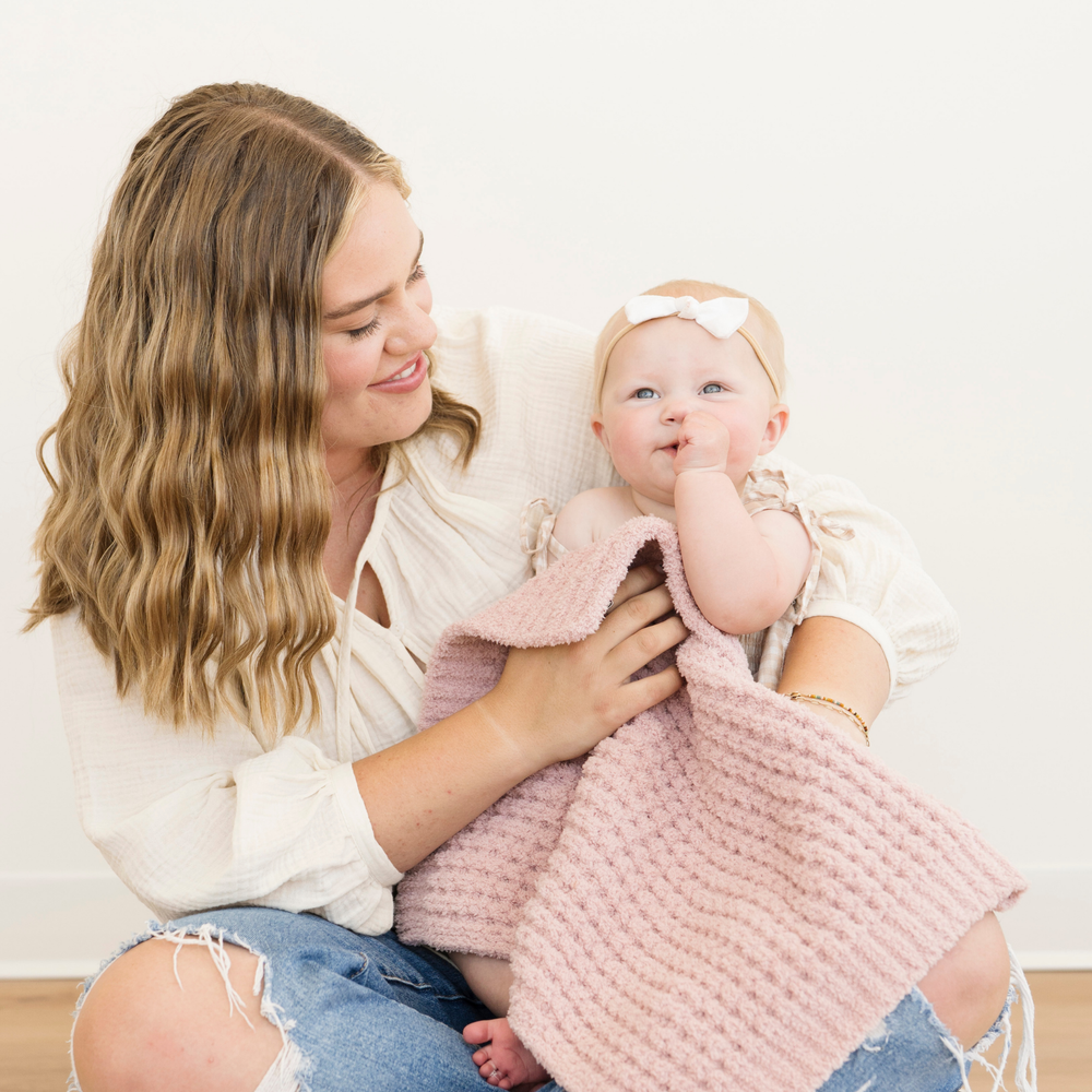 Waffle Knit Mini Blanket
