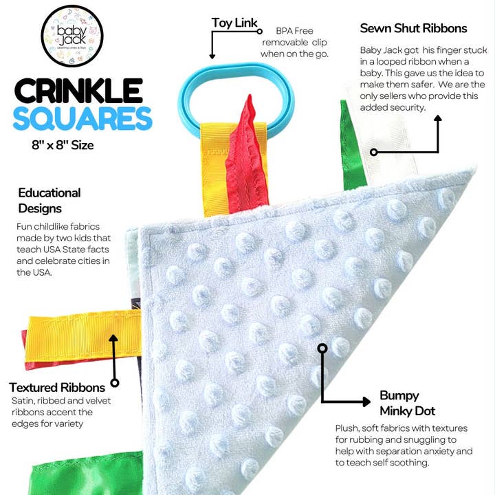 Dinosaur Crinkle Square