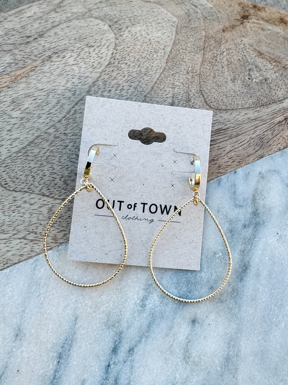 Open Teardrop Huggie Hoops