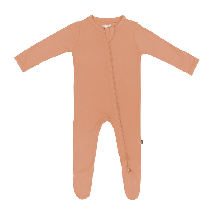 Apricot Zippered Footie