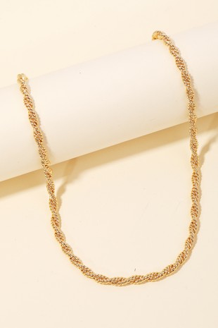 384 Spiral Twist Chain Necklace