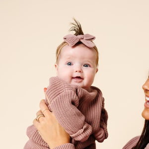 Chunky Knit Sweater Bow Headband