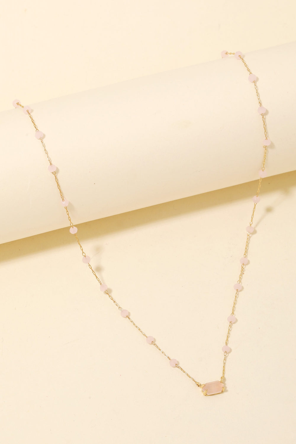 958 Faceted Beaded Chain Necklace