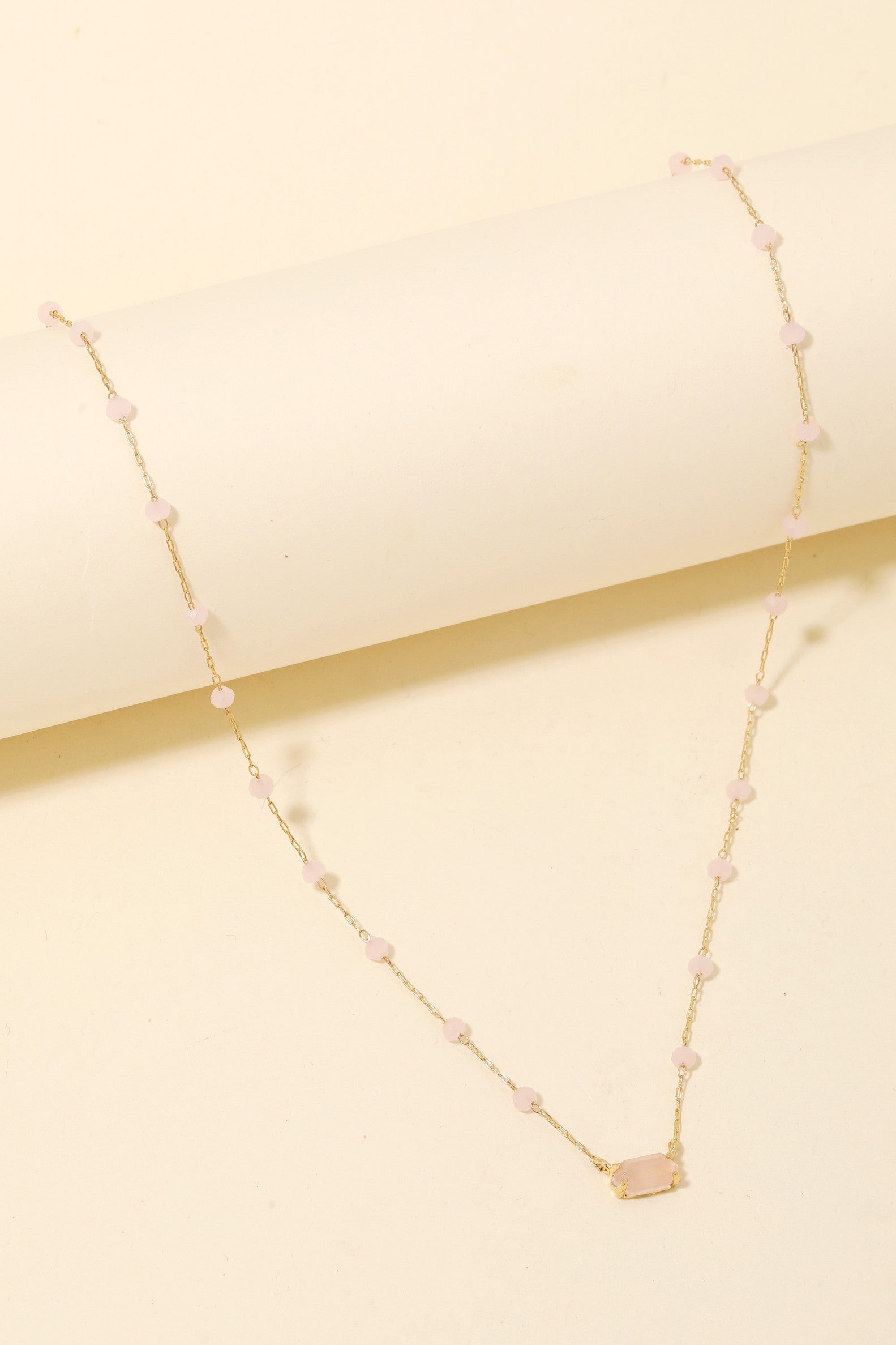 958 Faceted Beaded Chain Necklace
