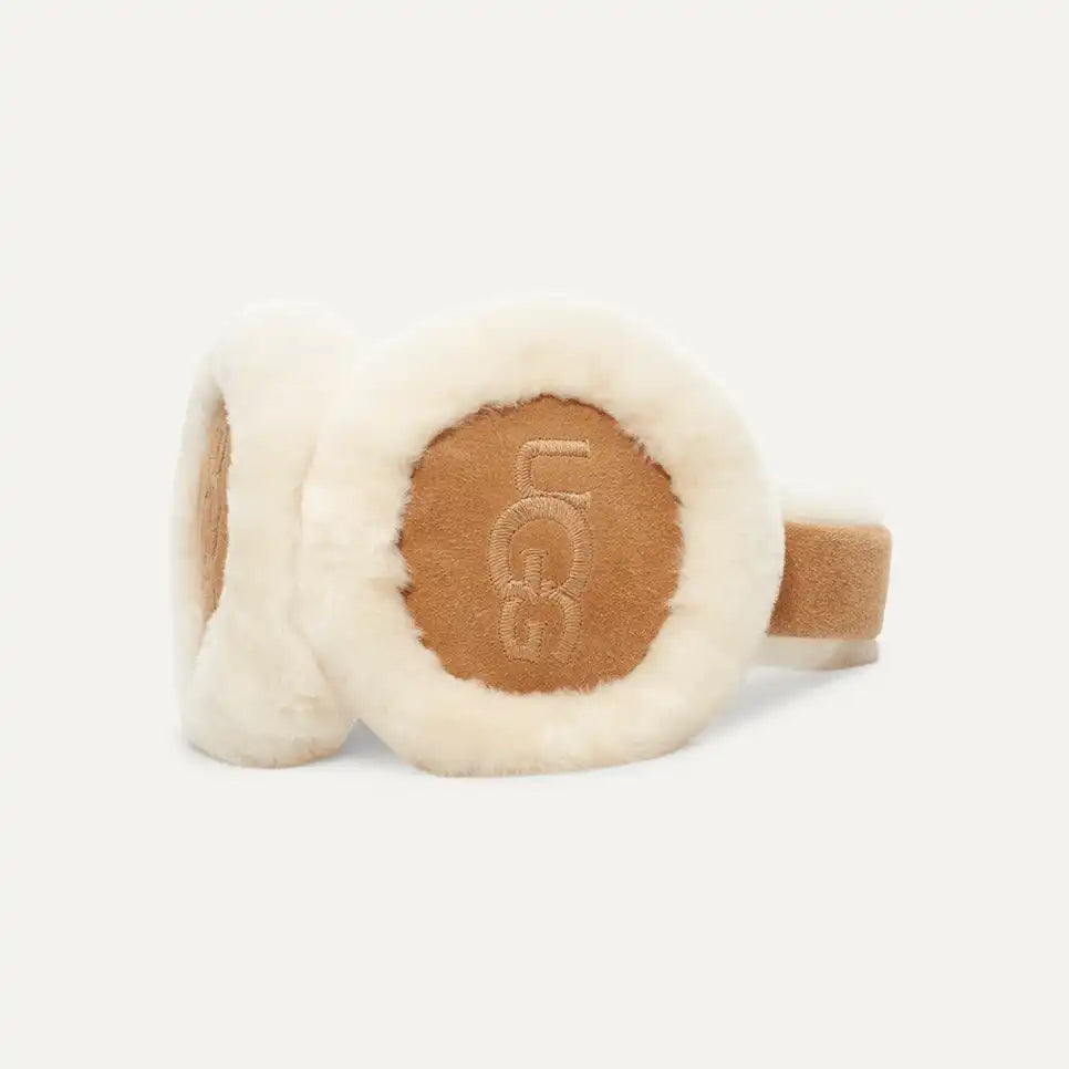 Women's Sheepskin Embroidery Earmuff