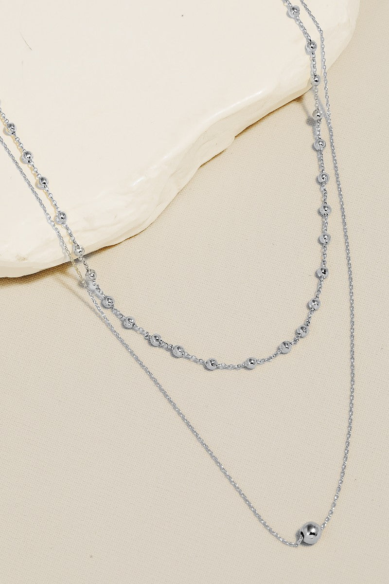 150 Ball Chain Layered Necklace