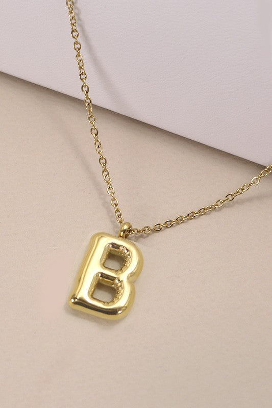 Bubble Initial Necklace