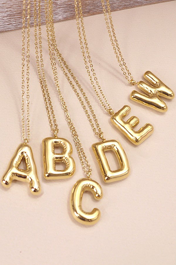 Bubble Initial Necklace