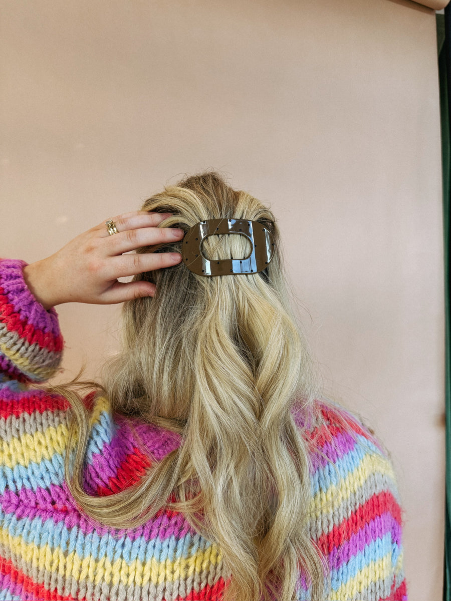 Polka Dot Flat Hair Clip