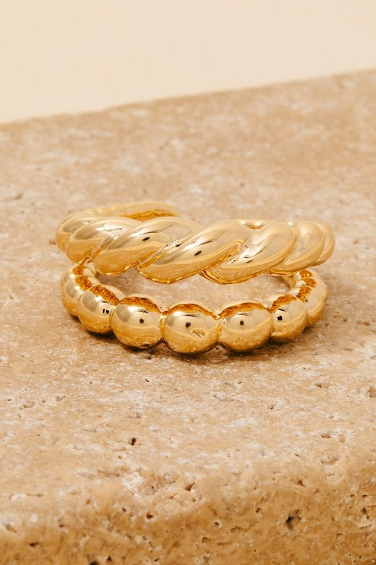 510 Layered Textured Ring