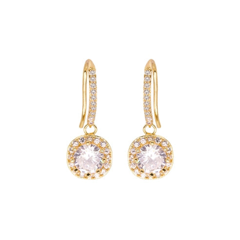 Rhinestone Fishhook Earrings