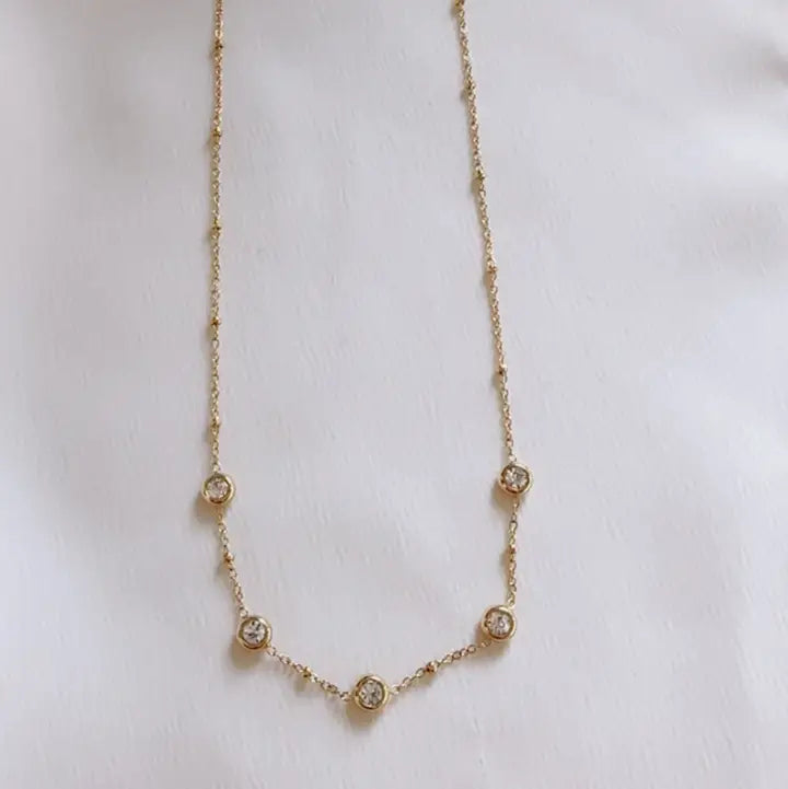 Dainty CZ Chain Necklace