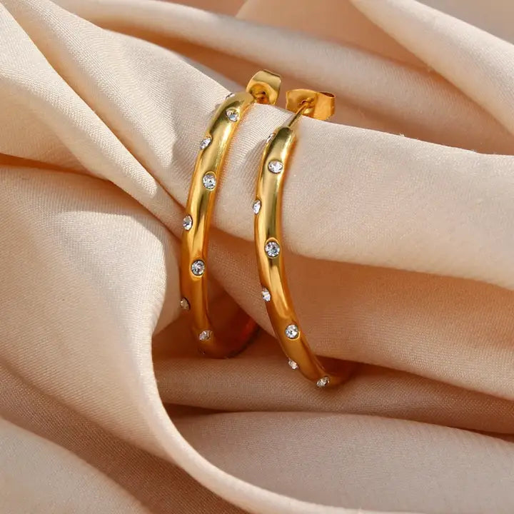 Heidi Thin Hoop Earrings