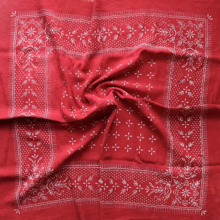 Classic Print Naturally Dyed Bandana Scarf