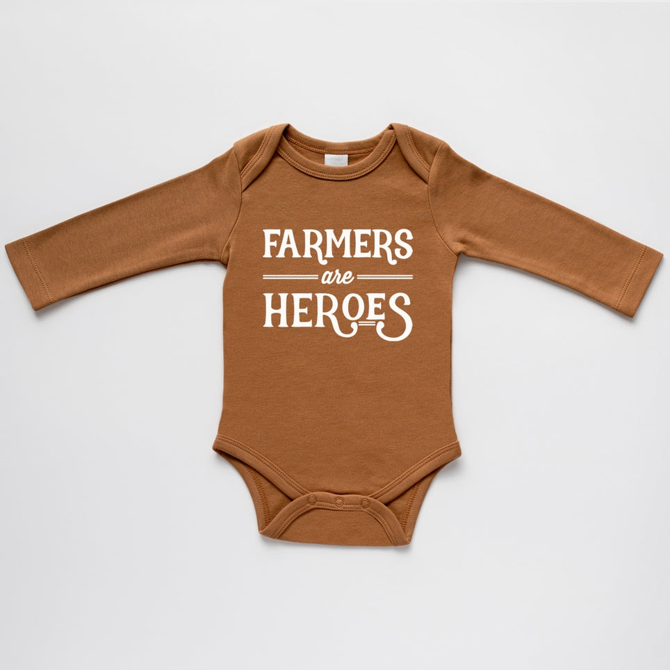 Farmers Are Heroes L/S Bodysuit