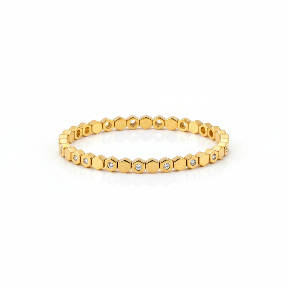 Honeycomb Hinge Bangle Bracelet