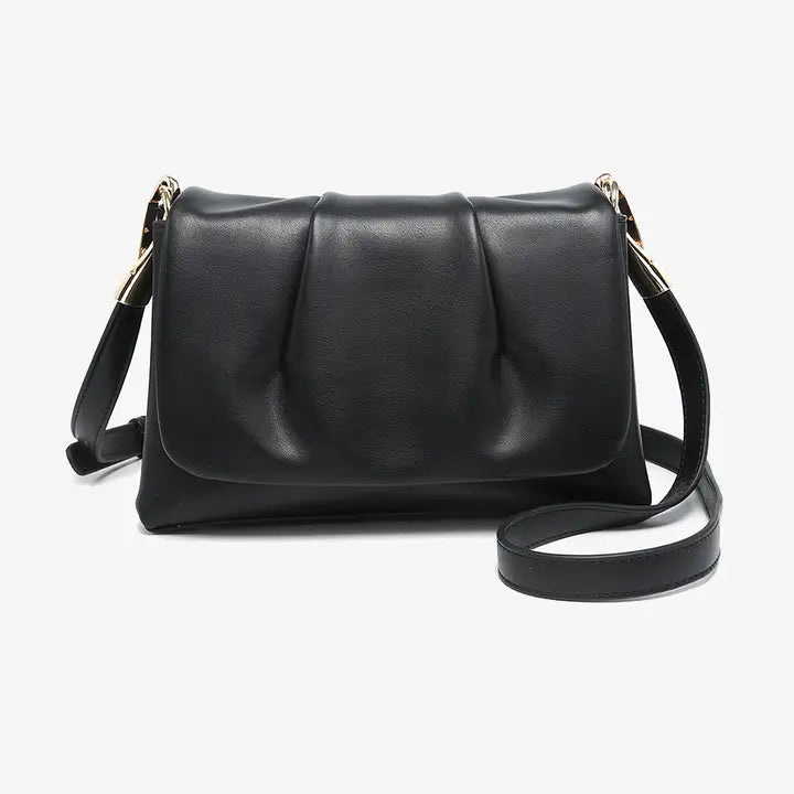 Dayton Pleated Flapover Crossbody Bag