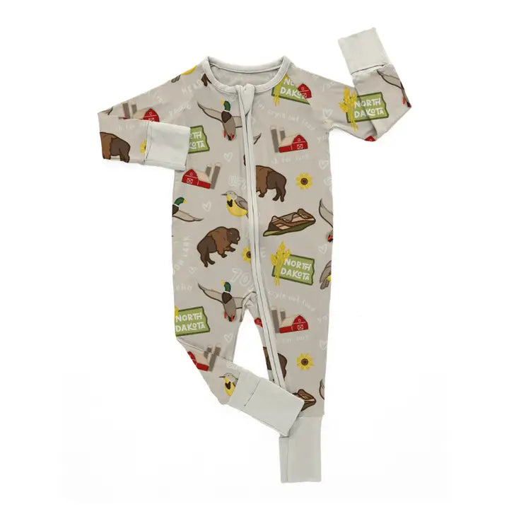 North Dakota Zippered Pajama