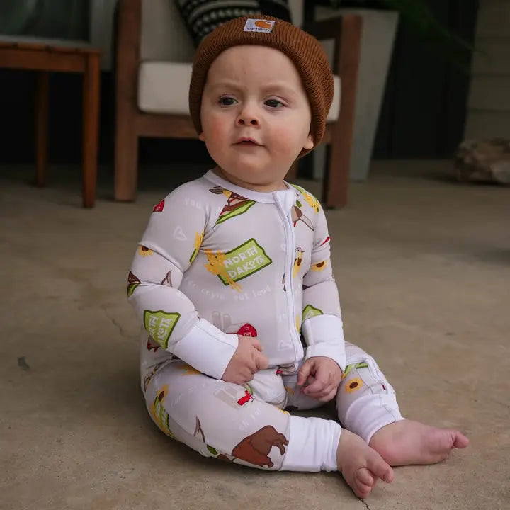 North Dakota Zippered Pajama