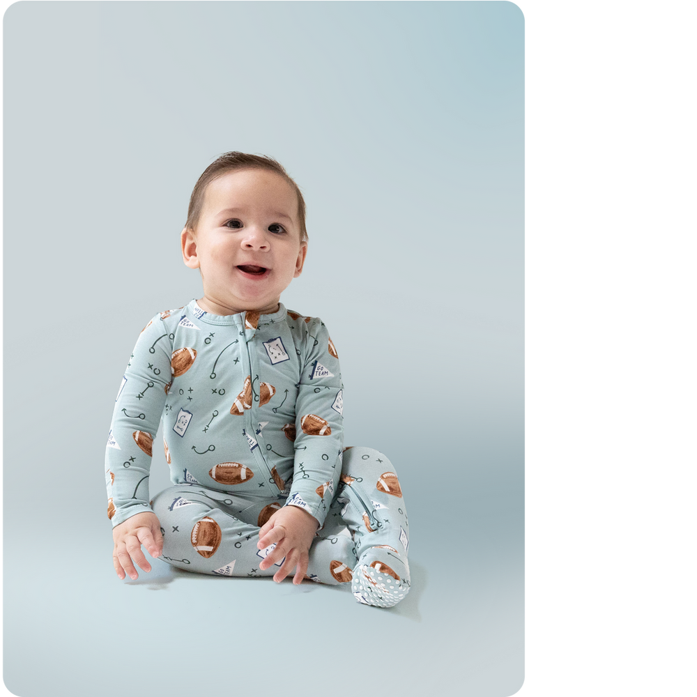 Grey Mist Touchdown Time - 2 Way Zipper Romper