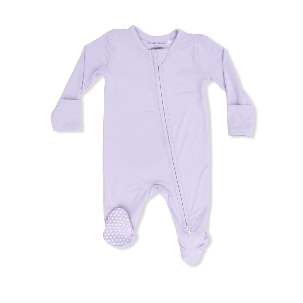 Solid Orchid Petal 2 Way Zipper Footie