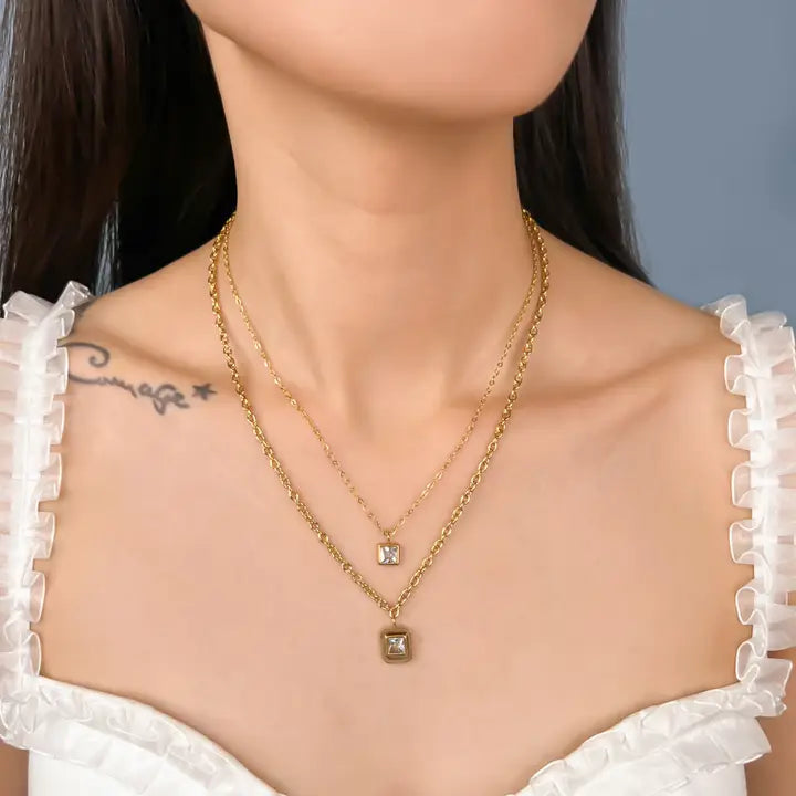 008 Layered Gem Necklace