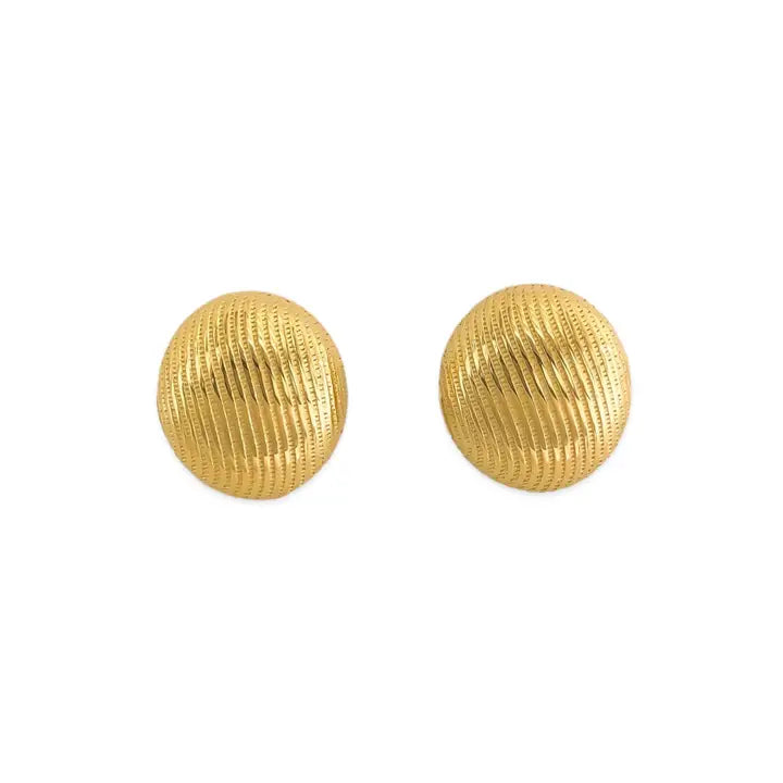 019 Textured Wave Oval Studs