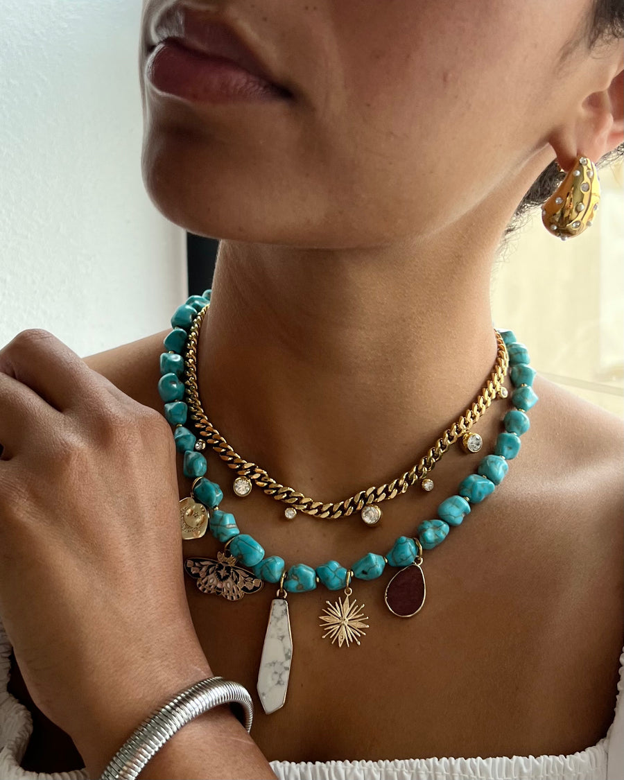 Chloe Crystal Cuban Chain Necklace