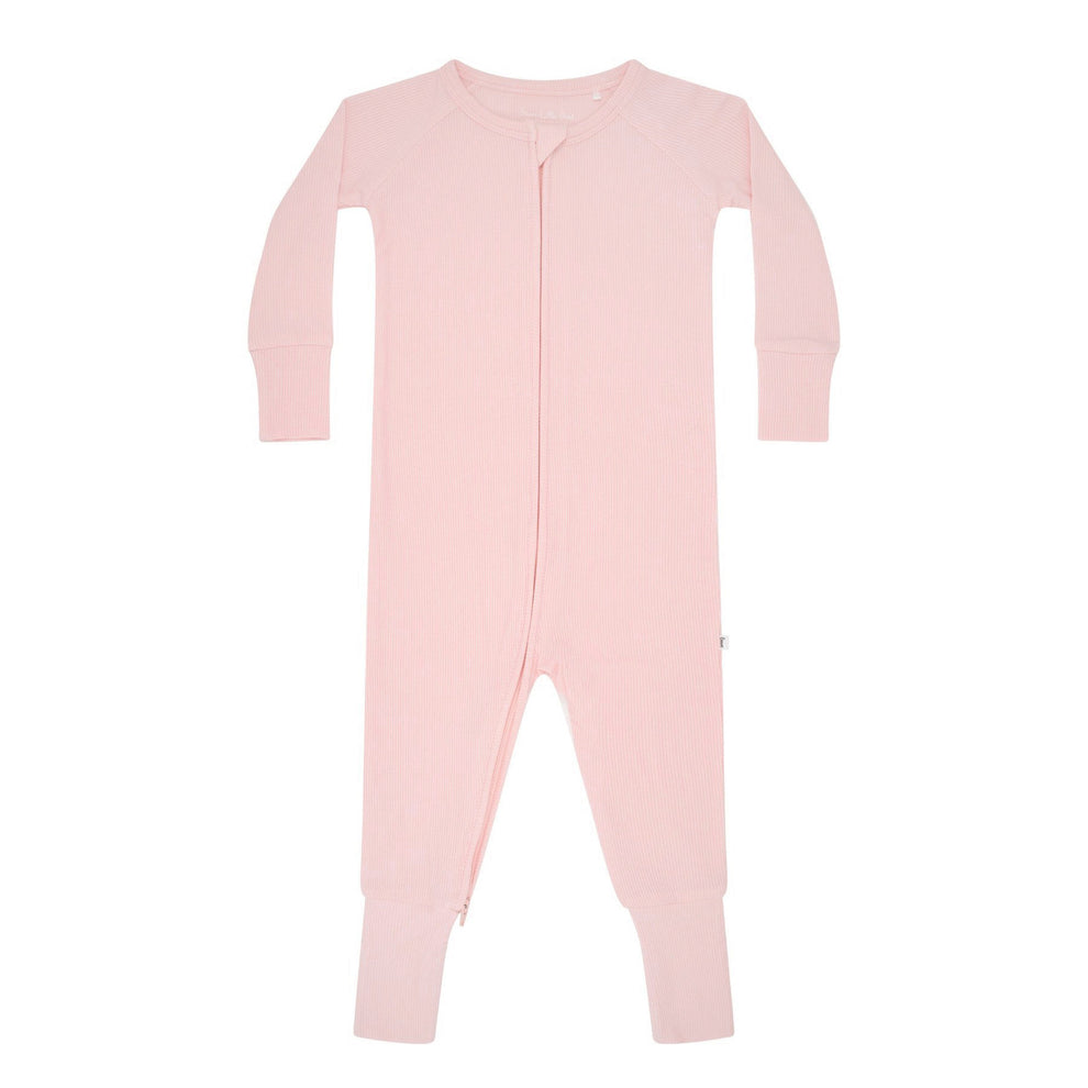 Ballet Pink Small Ribbed Zip Romper