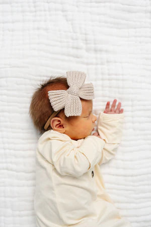 Chunky Knit Sweater Bow Headband