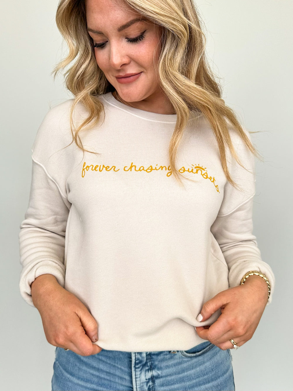 Forever Chasing Sunsets Graphic Sweatshirt