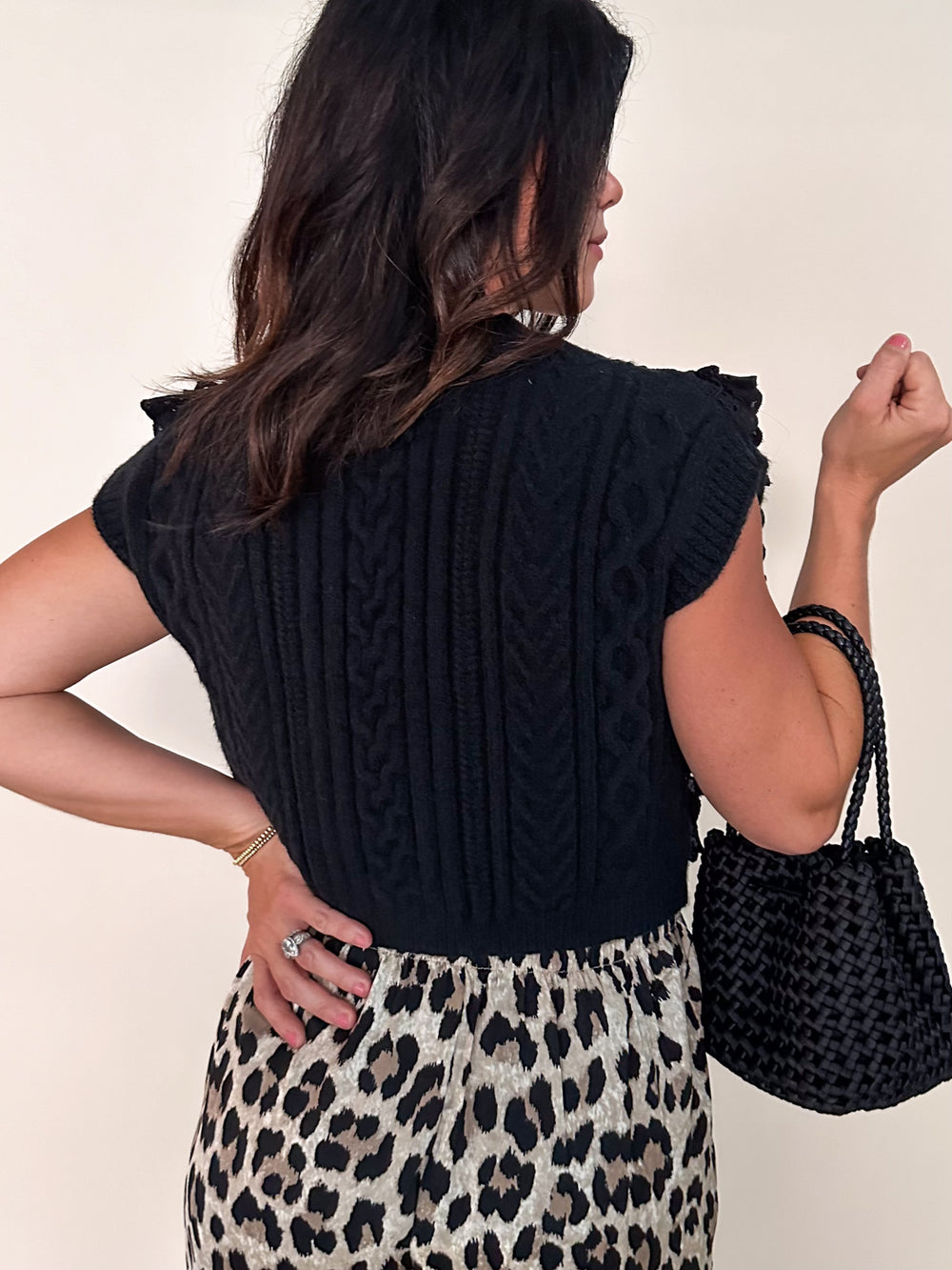 Vicki Ruffles Sweater Tank