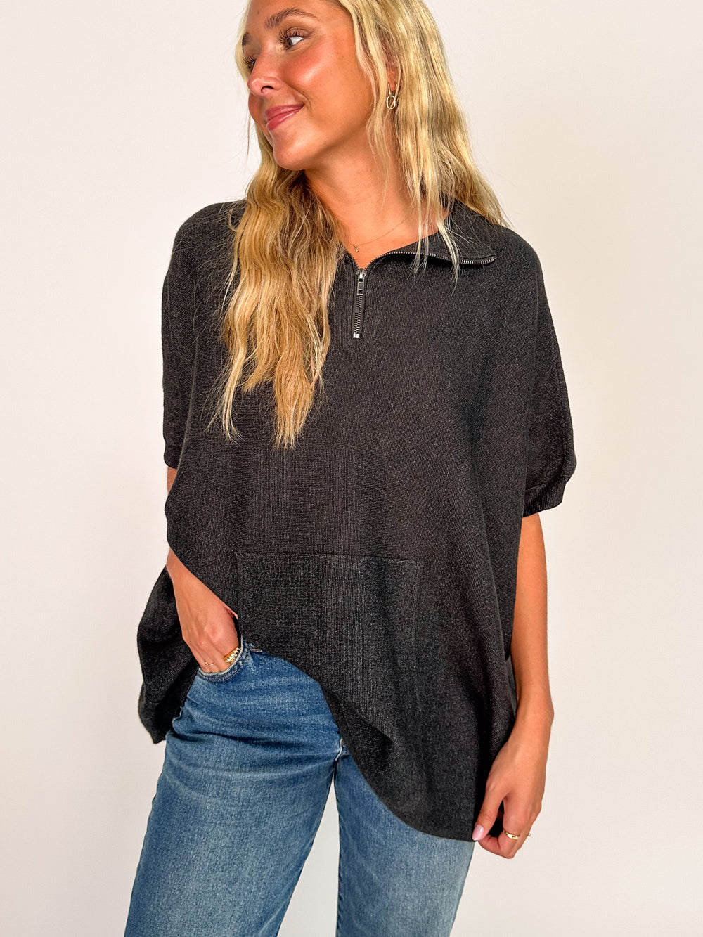 Cosima Sleeveless Funnel Neck Poncho