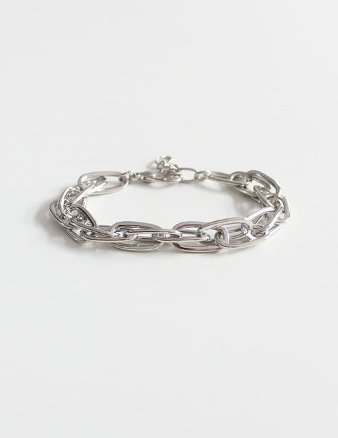 Layered Chain Clasp Bracelet