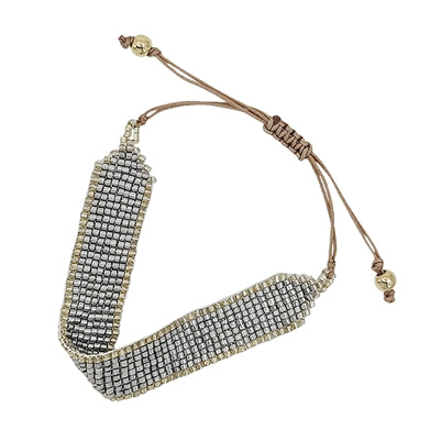 104 Seed Bead Half Inch Pull String Bracelet
