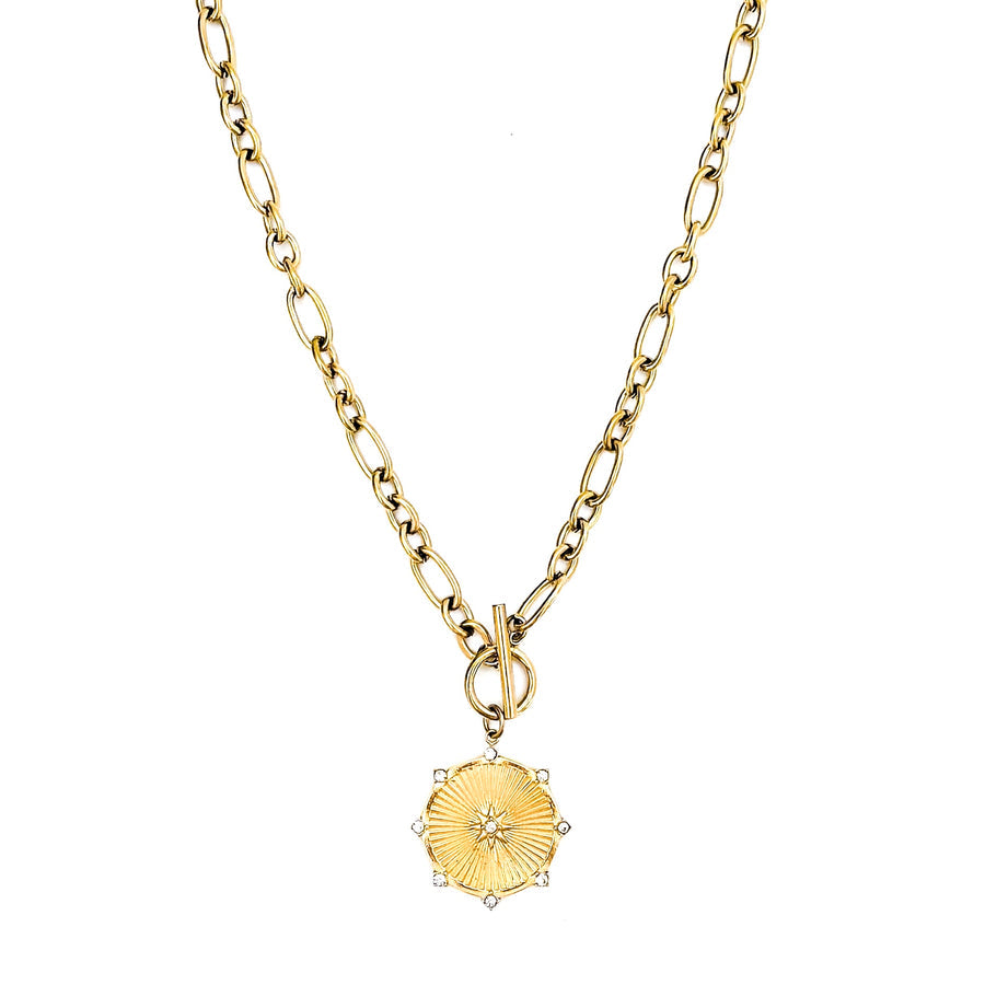 Raylee Toggle Starburst Coin Necklace