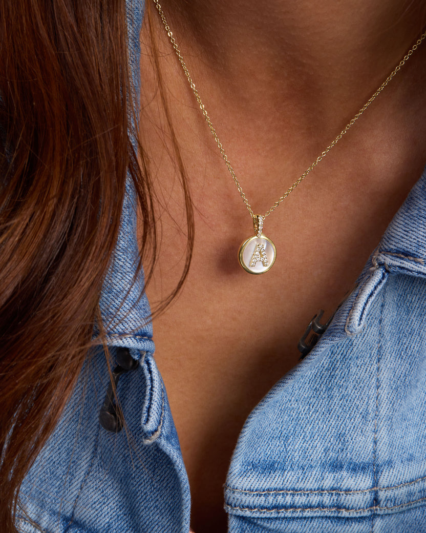 Baby Love Letters Medallion Necklace