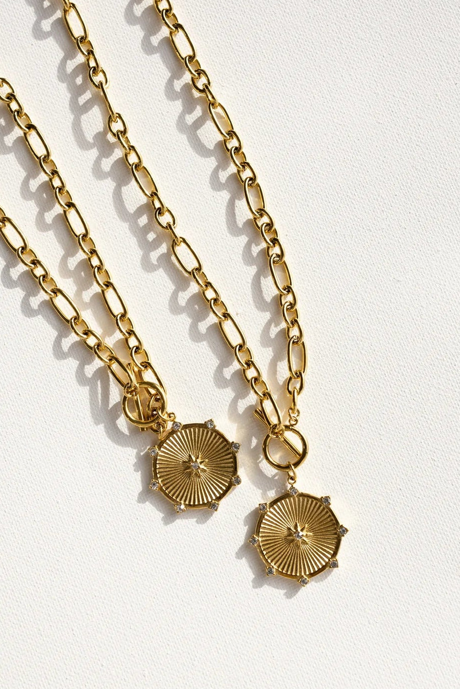 Raylee Toggle Starburst Coin Necklace