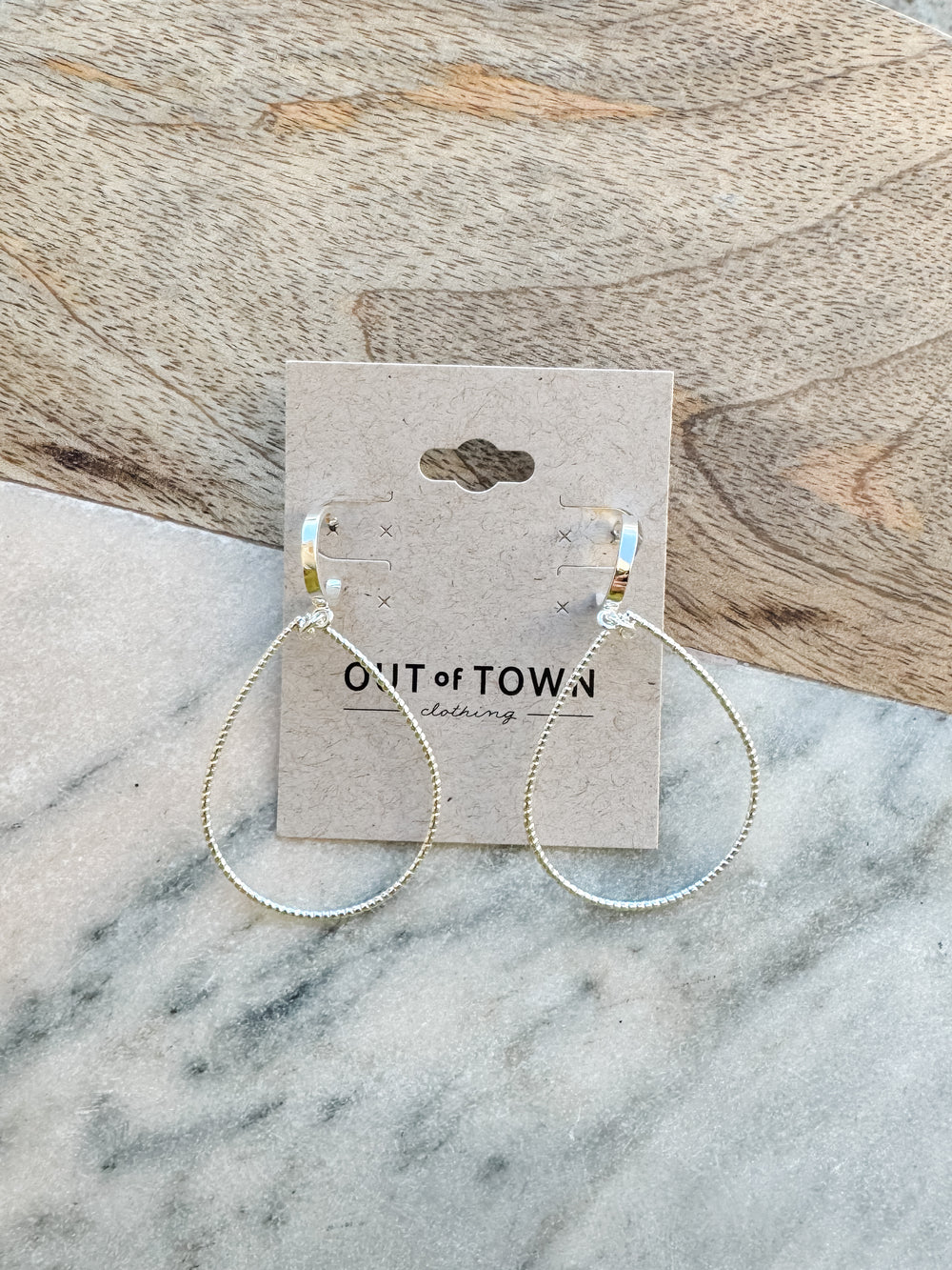 Open Teardrop Huggie Hoops