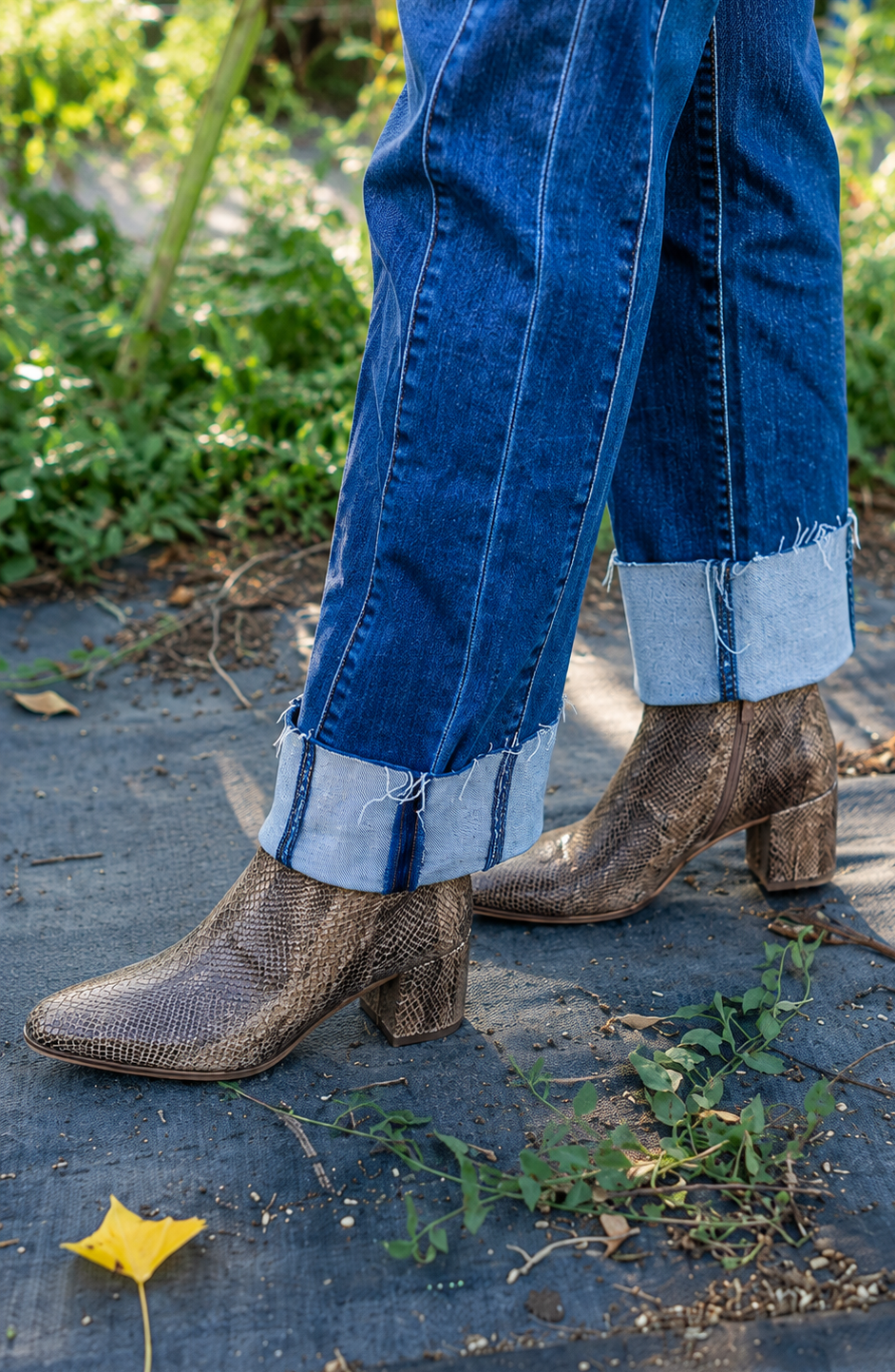 Bayra Embossed Leather Boot