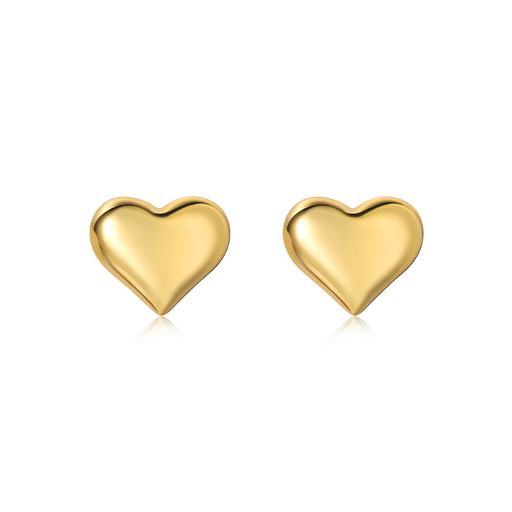 Puffy Heart Stud Earrings