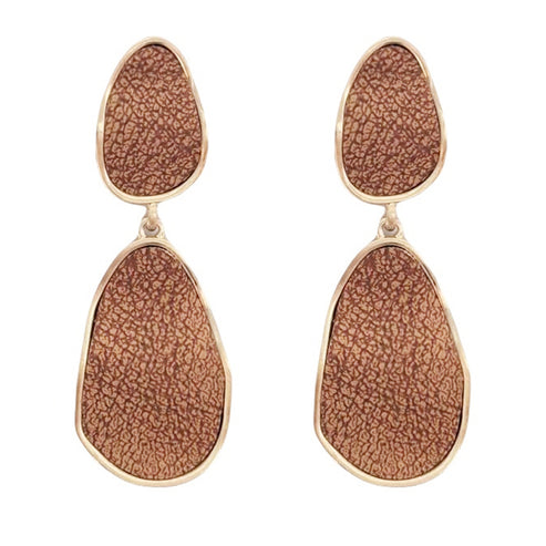 Suede Double Drop Earrings