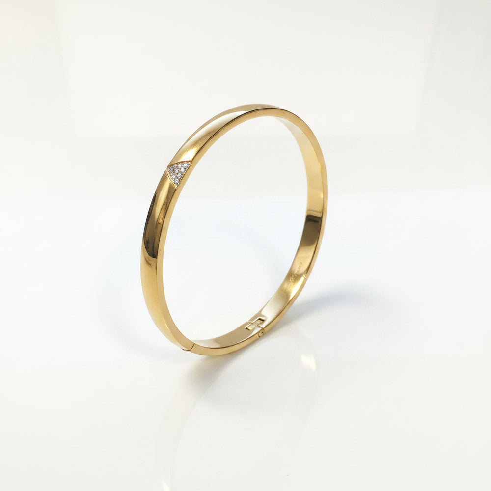 Morgan CZ Triangle Bangle Bracelet