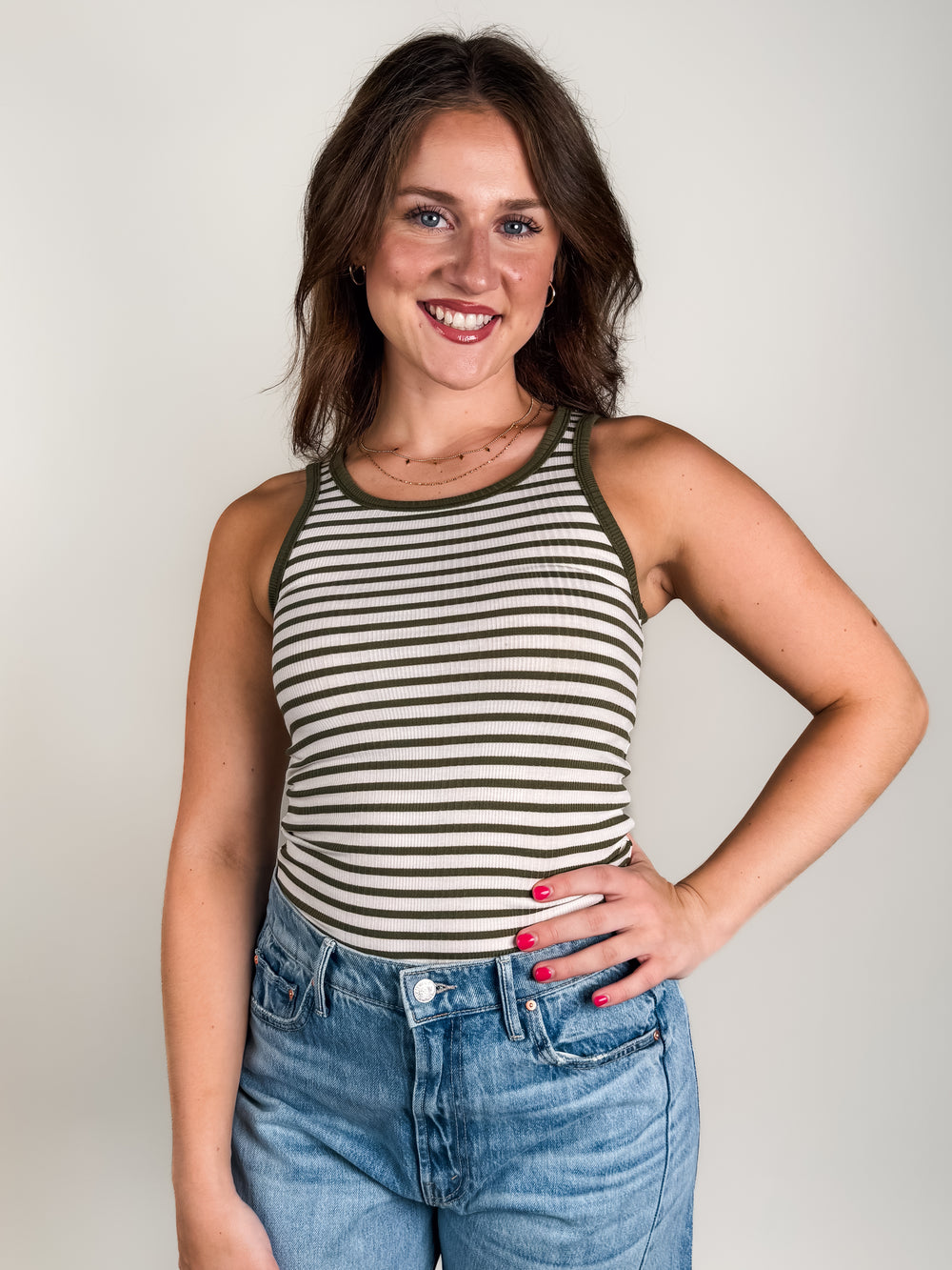 Classic Striped Scoop Tank