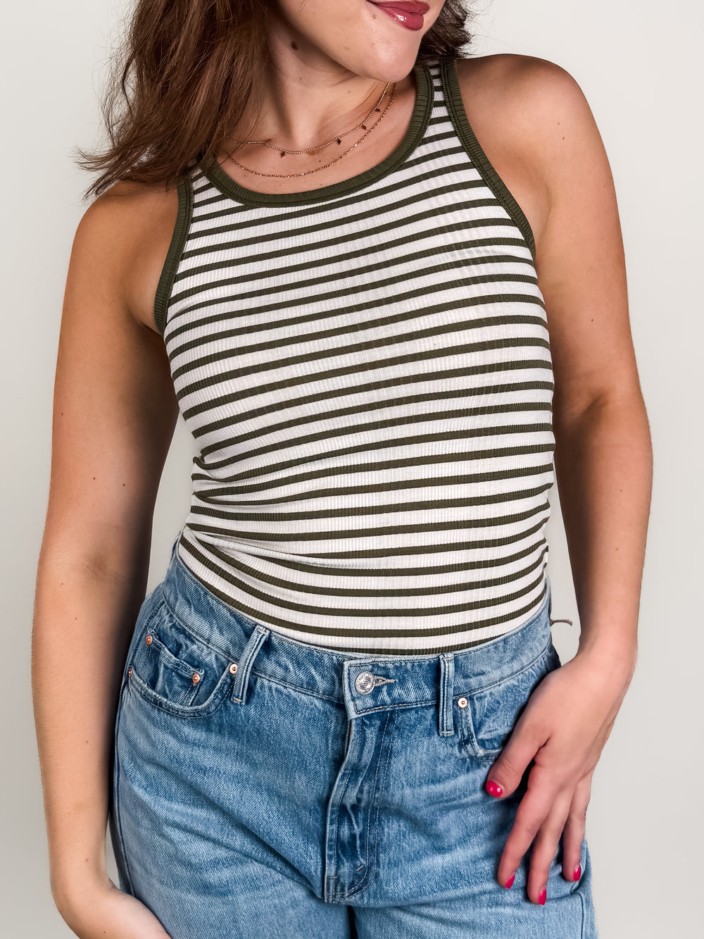Classic Striped Scoop Tank