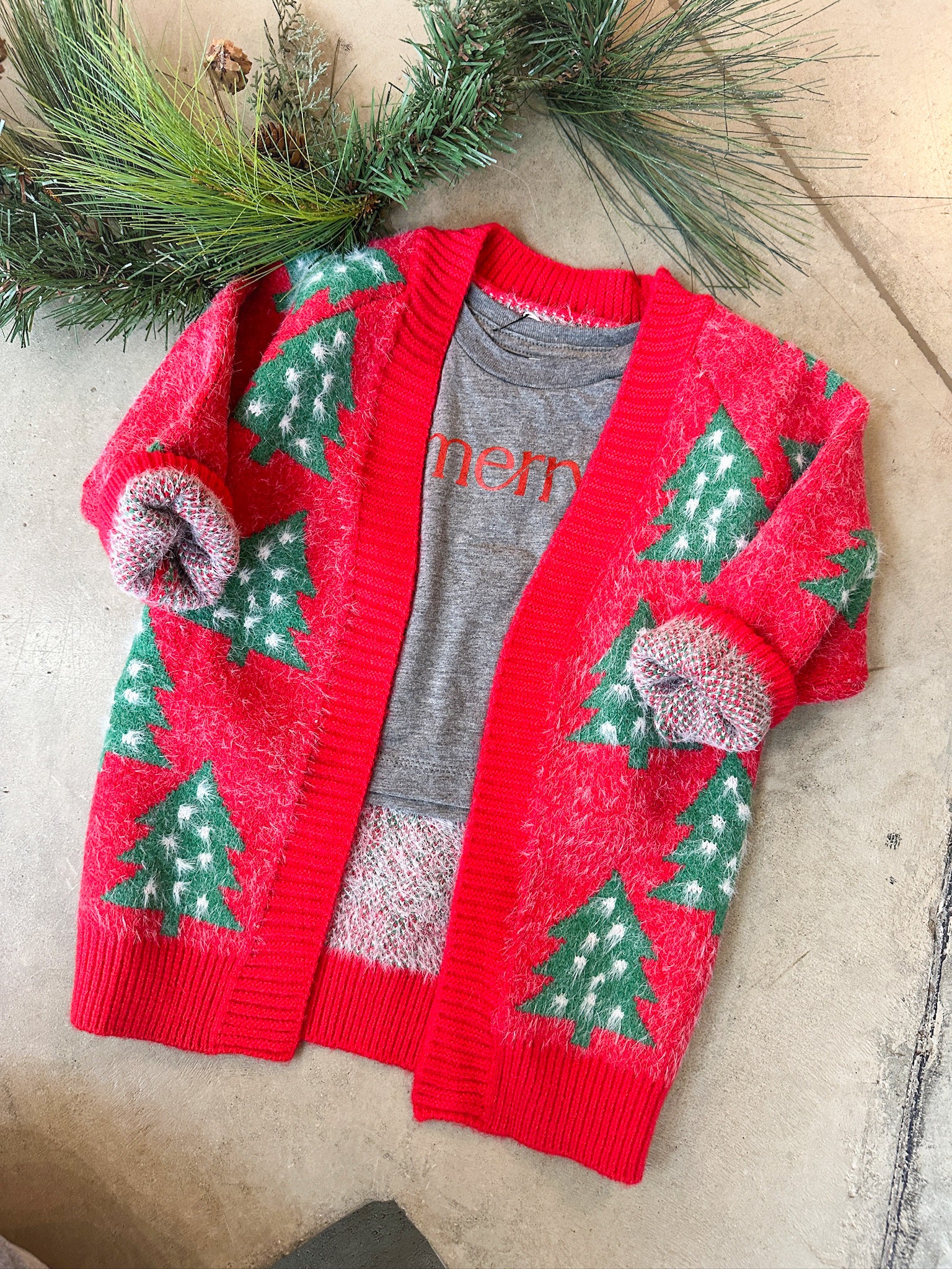 Christmas Tree Knit Cardigan