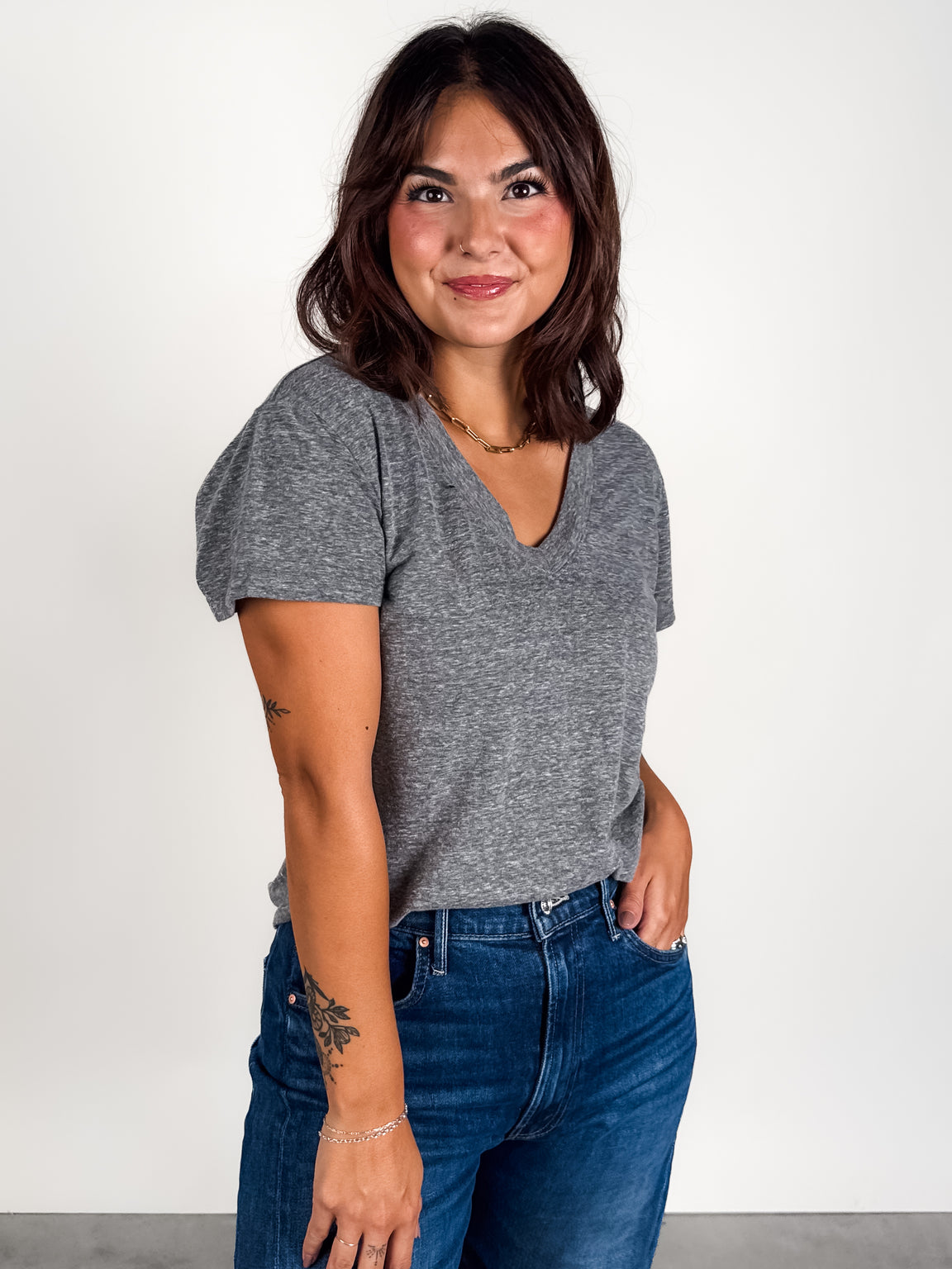 The Gathered Tee - White