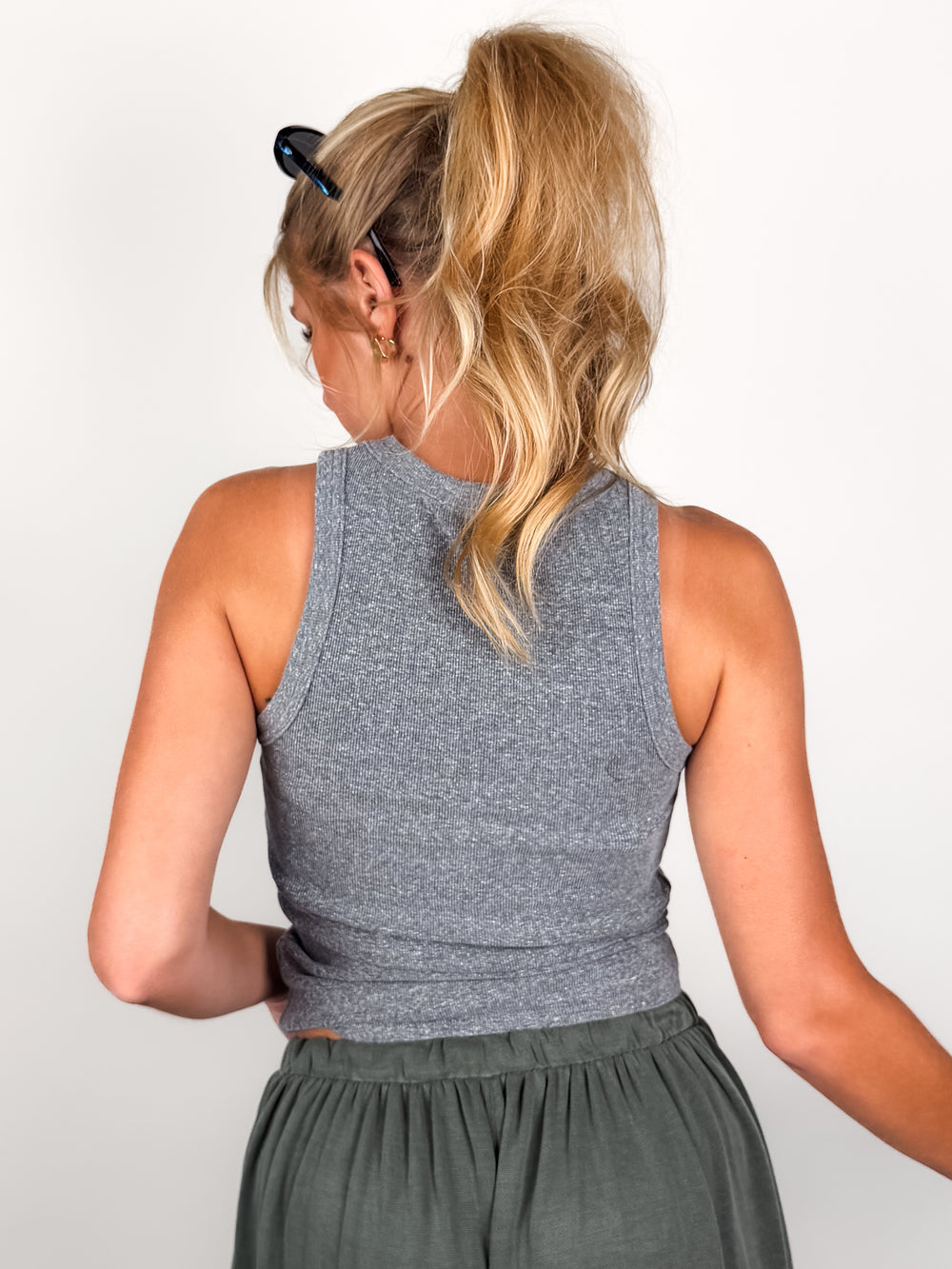 Daphne Structured Rib High Neck Tank