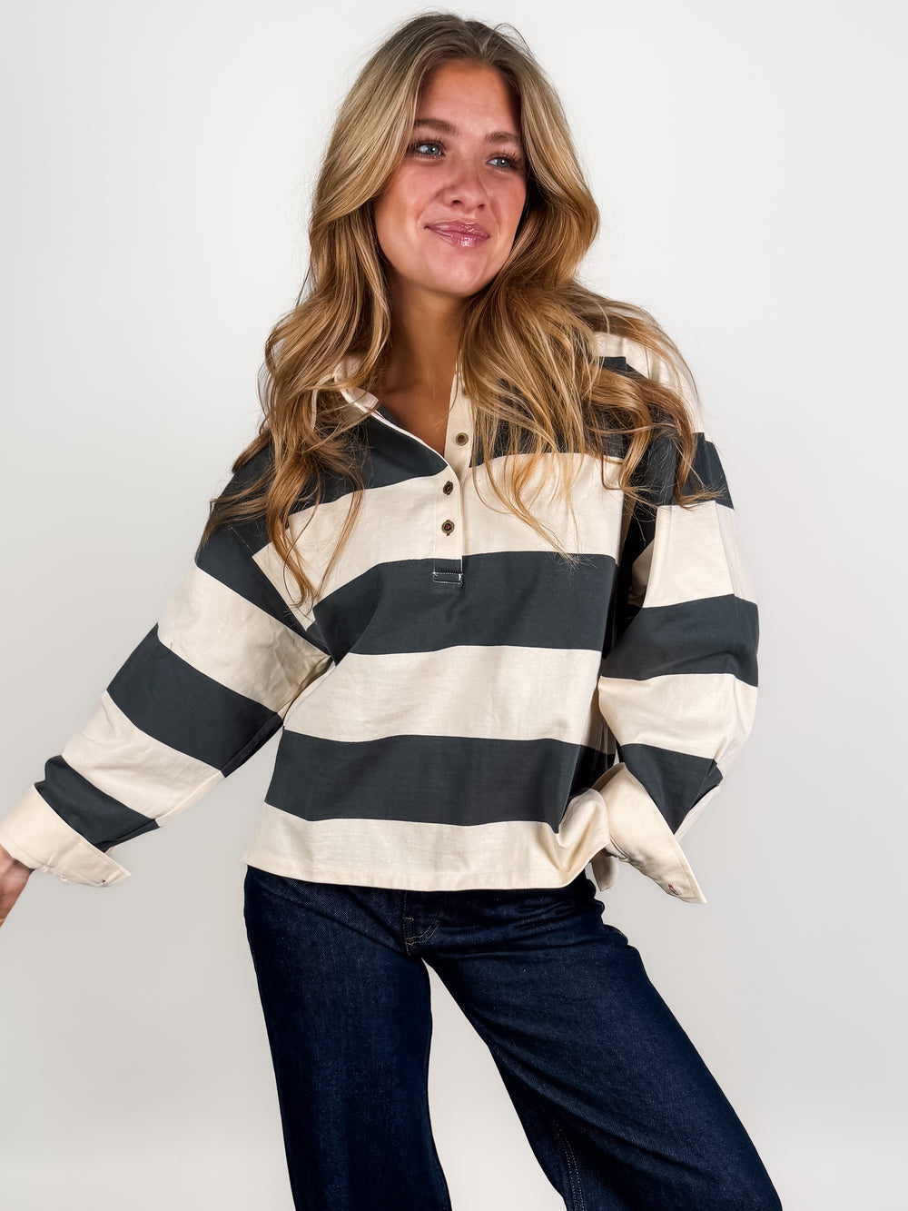 When The Sun Comes Up Striped Shirt