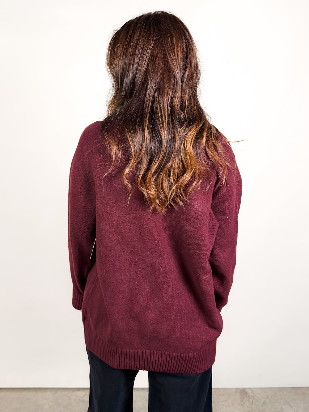 Ghazala Raglan Sleeve V Neck Sweater